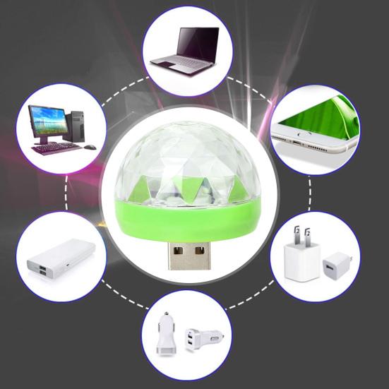Портативная мини-USB-светильник для дискотеки, высокая яркость, компактный размер, Plug-and-Play RGB светодиодный светильник для вечеринок, USB-лампа для дискотеки, украшение