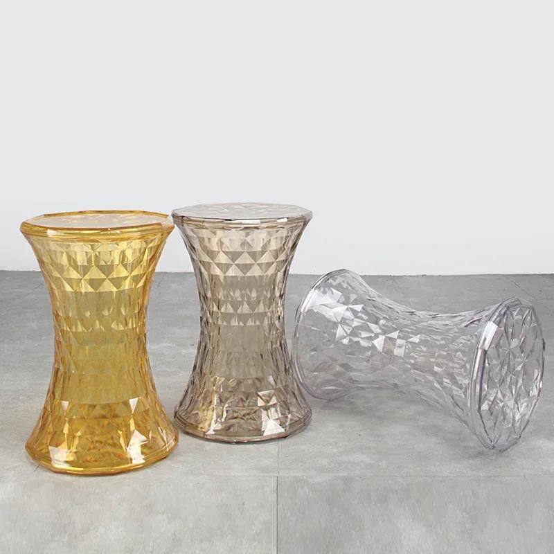 Хрустальный табурет, простой, цветной, прозрачный, для ванной, для дома, табурет для чистки обуви, креативные короткие табуреты, креативные, современные