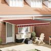 VidaXL Automatic Retractable Awning Orange and Brown 400x300 Cm 3330507