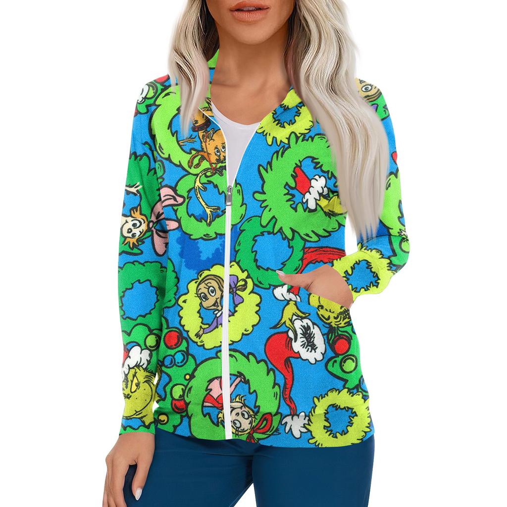 Женский однобортный защитный комбинезон с длинным рукавом и карманом, рабочий воротник-стойка, кардиган, куртка, топ