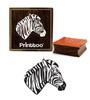 Printtoo Zebra Head Pattern Square Wooden Rubber Stamp Scrap-booking Craft Textile-3 X 3