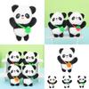 Adorable Panda Plush Keychain With Fruity Backpack Charm Premium Mink Fur Cute Animal Toy