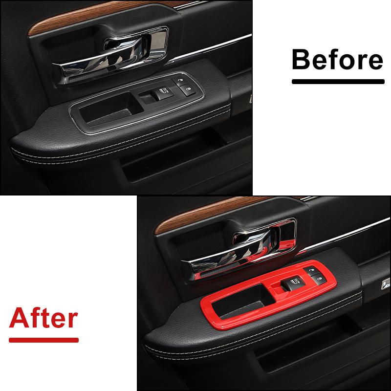 Внутренние молдинги для Dodge Charger 2011+, переключатель подъема окна автомобиля, наклейка на крышку Deceration для Dodge Ram 1500