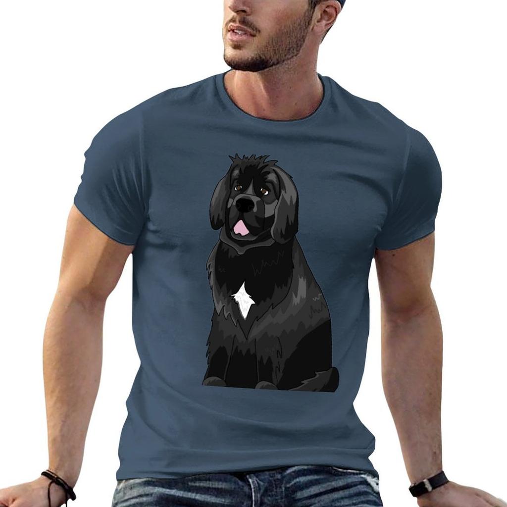 Cute Newfie Tshirt Big Size Loose Fit Tee Shirt