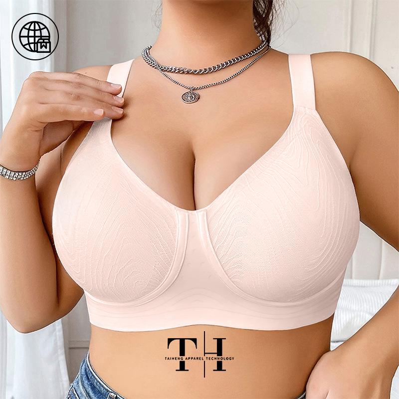 Plus Size Seamless Wire-Free Soft Support Bra for Large Busts