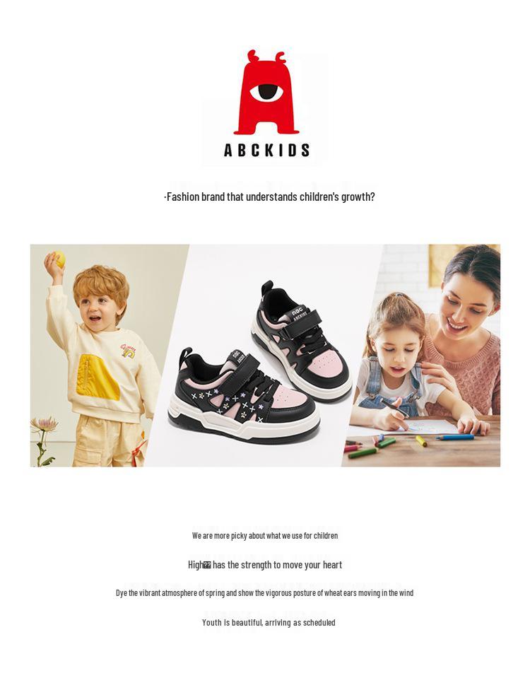 ABCkids6137 Кроссовки на липучках - Весенне-осенний стиль, мягкая подошва, повседневная обувь для мальчиков и девочек