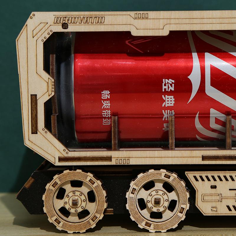 Diy Piggy Bank Truck Wooden 3D Three-Dimensional Puzzle Puzzle Decompression Assembled Toys Creative Crafts Ornaments