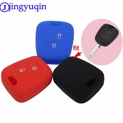 Jingyuqin 2 кнопки силиконовый чехол для пульта ключа для Citroen C1 C2 C3 Pluriel C4 C5 C8 Xsara Picasso для Peugeot 206 307 207 408