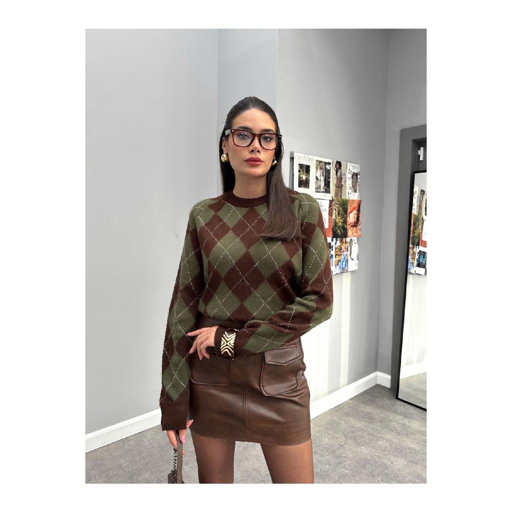 Square Pattern Sweater