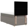 Vidaxl Континентальная кровать с матрасом, цвет тауп, ткань, 90x200 см