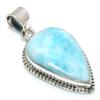 Подвеска из стерлингового серебра 925 пробы с драгоценным камнем Natural Republic Larimar 1,75 дюйма I6o89