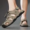 Модные летние мужские сандалии Пляжная обувь Ручная работа Дышащий дизайн Обувь для ходьбы Повседневная пляжная обувь Легкая Мягкая подошва Уличные сандалии