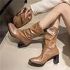 Женские ботильоны на высоком каблуке, обувь 2025, новые весенне-осенние одинарные ботинки, зимние с острым носком, с характером