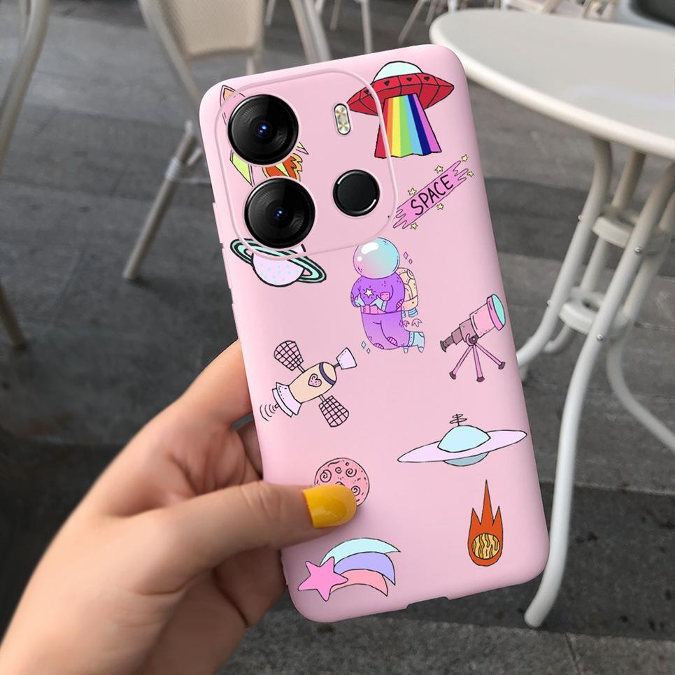 For Cover Tecno Pop 7 Pro Case Astronaut Dragon Silicone TPU Soft Back Cover Cases for Tecno Pop7 Pro BF7 Shockproof Bumper Capa