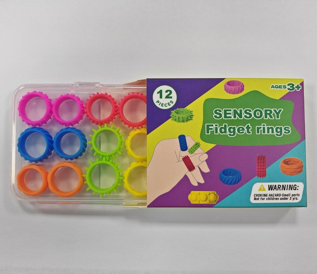 New Fidget Toys - Silicone Sensory Fidget Rings For Adults Teens Massager Stress Relief Relax Fidget Toy For Autism Anxiety