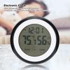 Круглый бытовой сенсорный цифровой электронный будильник с дисплеем температуры и влажности