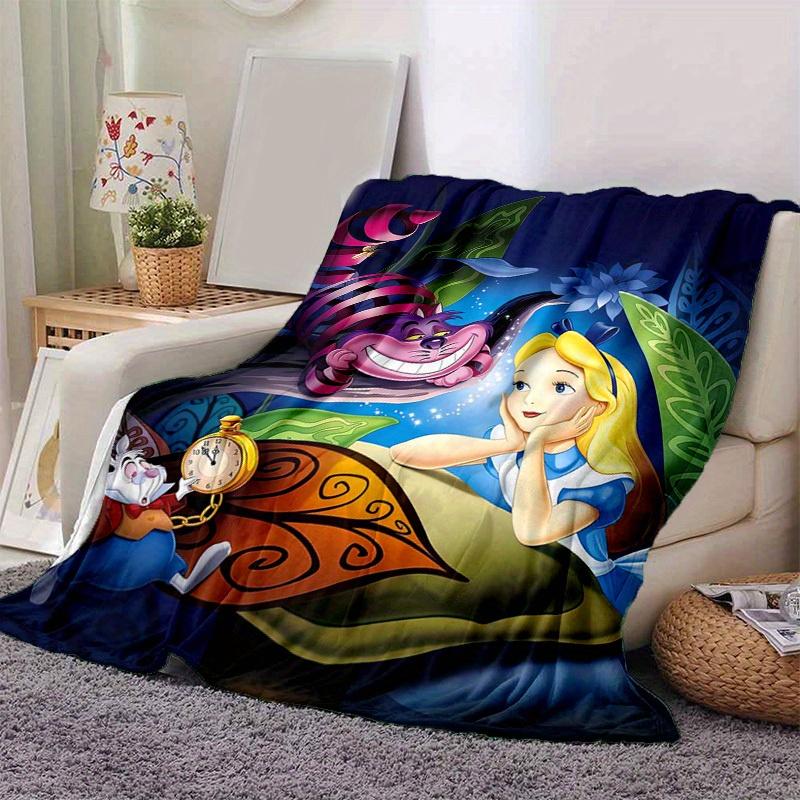 1pc, Wonderland Adventure Blanket, Perfect for All Seasons, Soft Flannel Throw Blanket, Versatile & Cozy for Bedroom, Living Room, Travel, Camping, Ca