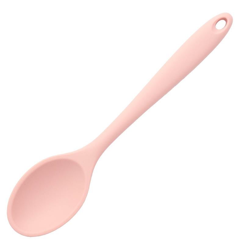 One-piece Silicone spoonHigh-temperature Resistant Cooking Denser Kitchen Utensils Small Soup Spoons Salad Spoons