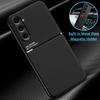 For Samsung M34 5G Case Luxury Leather Built-in Metal Plate Car Holder Phone Case For Samsung GALAXY M34 2023 M 34 Back Cover