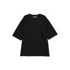 Uniqlo Унисекс дышащая футболка Airism однотонная свободного кроя с опущенными плечами, прямой крой, короткий рукав, черный 455359-09