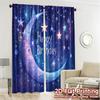 2pcs, 2D FLAT PRINTING Curtains (Without Rod) Cosmic Birthday Modern Modern Curtain 100% Polyester Curtains Decorations For Home