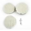 5pcs 4 Inch Flocking Sanding Disc Hook and Loop Backing Buffing Pads Wool Polishing Wheel for Electric Drill Polisher