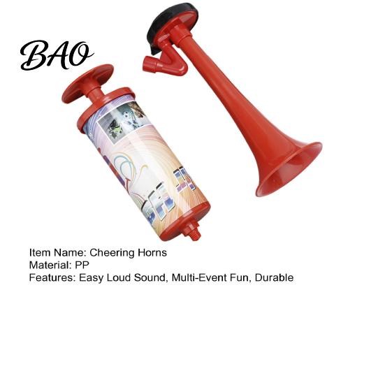 Loud Cheering Horn Large for Soccer Game, Fan Air Wear-resistant Stadium, Hand Pump Megaphone Noise Maker Team Party Festival Hand-pressed