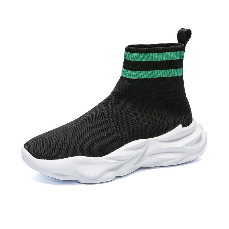 Мужские носки и туфли на весну и лето, средней длины, дышащая спортивная и повседневная обувь из сетчатой ткани, легкая обувь на платформе, универсальная модная обувь