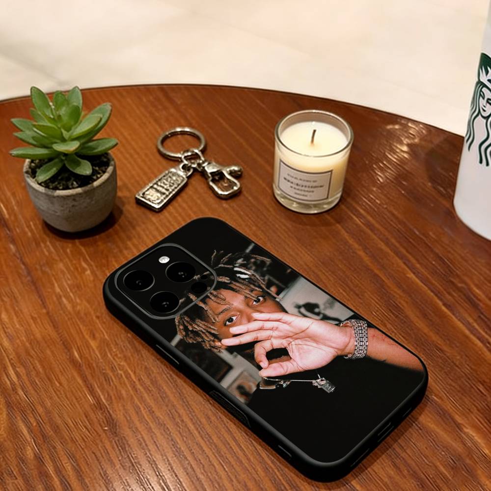 Чехол для телефона Juice Wrld 999 для iPhone 17,16,15,14,13,12,11 Plus,Pro Max,XS, Мягкий силиконовый черный чехол
