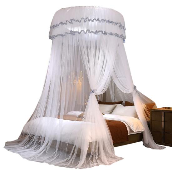 Hanging Mosquito Net Top Hook Encrypted Mesh Lace Patchwork Mosquito Repellent Round Dome Court Style Crib Canopy Bedroom Decoration