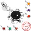 925 Sterling Silver Pendant Women Handmade Jewelry Friendship Day Gift Amber Amethyst Black Onyx Carnelian Garnet Quartz Green Onyx Gold Stone