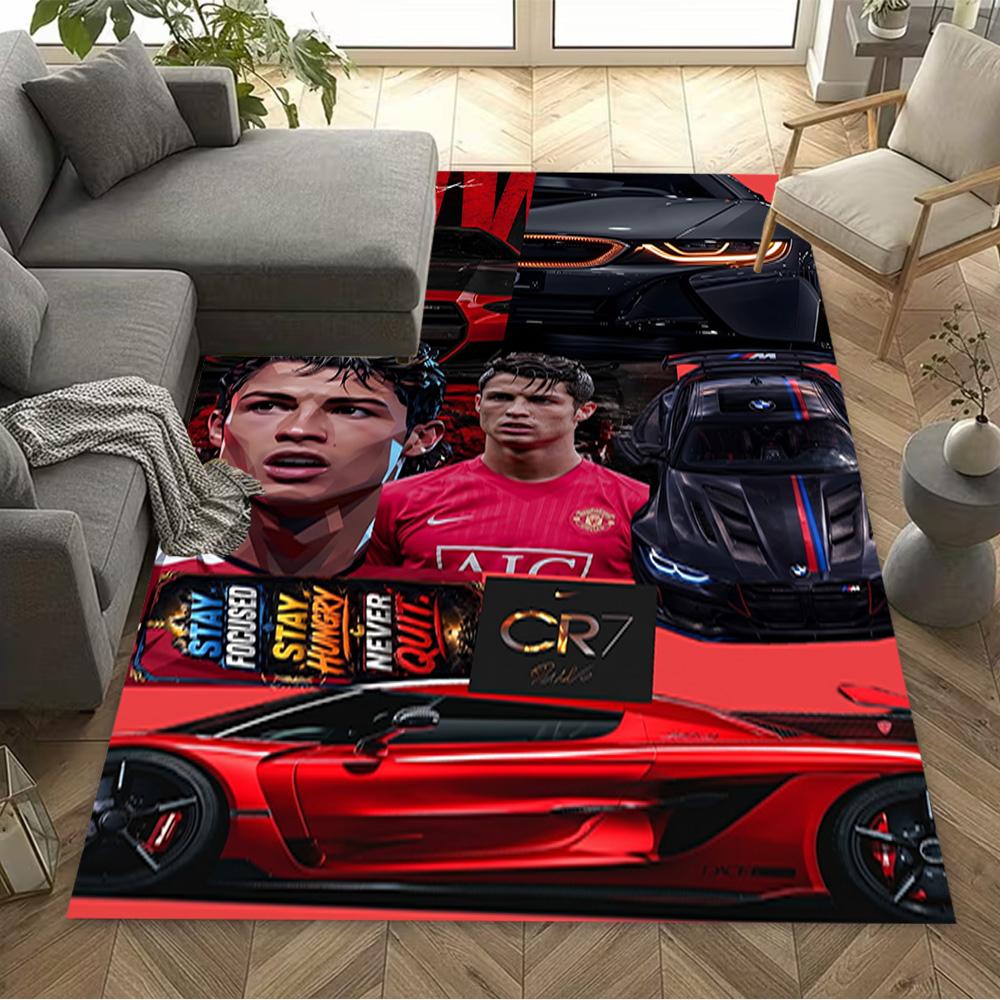 Ronaldo Juventus Action Floor Mat Design for Playrooms Living Rooms Entryway Study room Anti-slip Rug Decorate Offices Wedding Party Gift