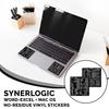 SYNERLOGIC Mac OS Quick Reference Keyboard Shortcut Stickers for MacBook 1 (M/Intel) + Word/Excel (for Mac) - Air/Pro/iMac/Mac/Mini (Black, Set)