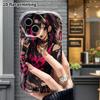 Чехол для телефона: 2D плоский, подходит для iPhone 18 17 16 15 14 13 12 Pro, стиль рок-девушки, идеальный праздничный подарок на Рождество и Хэллоуин