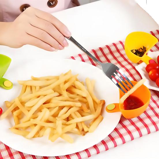 Миски для приправ на клипсах Силиконовые соусницы с надежным захватом Безопасные для мытья в посудомоечной машине Соусные чашки для кетчупа горчицы и закусок