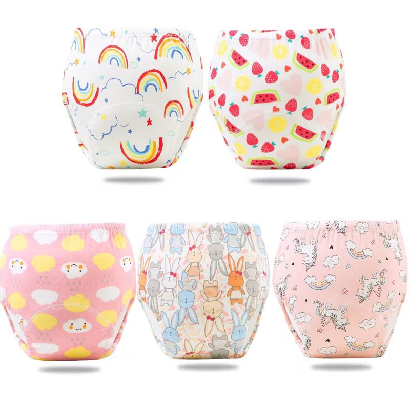 5 шт./лот детские хлопковые тренировочные штаны, тканевые подгузники, многоразовые подгузники, подгузники, детское нижнее белье