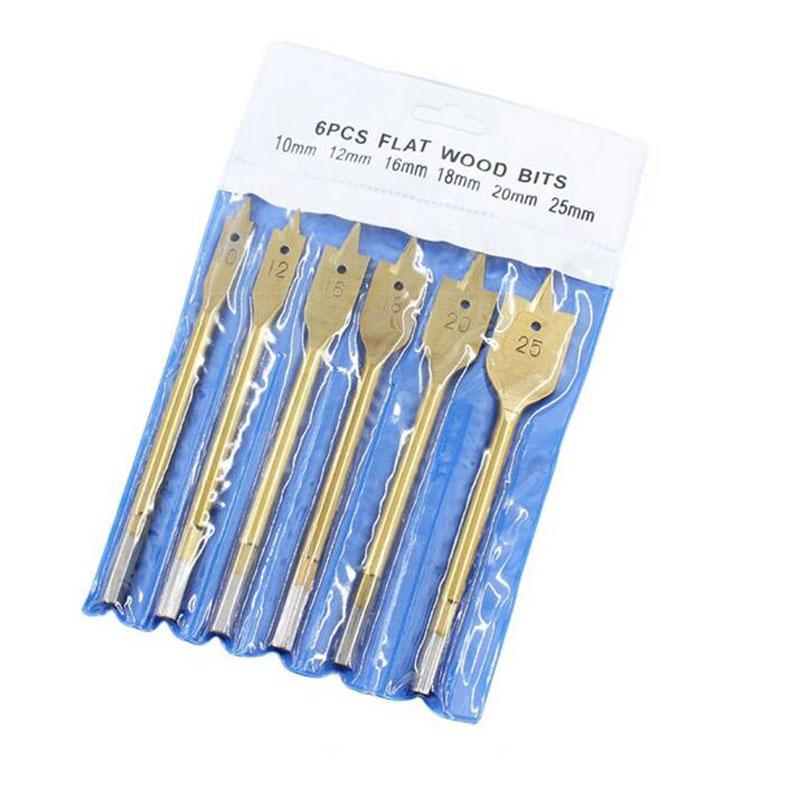 Деревообработка лопаточные сверла набор лопаточных плоских сверл двухсторонние режущие шпоры деревообрабатывающий резак для отверстий дерево полиуретановая доска ПВХ