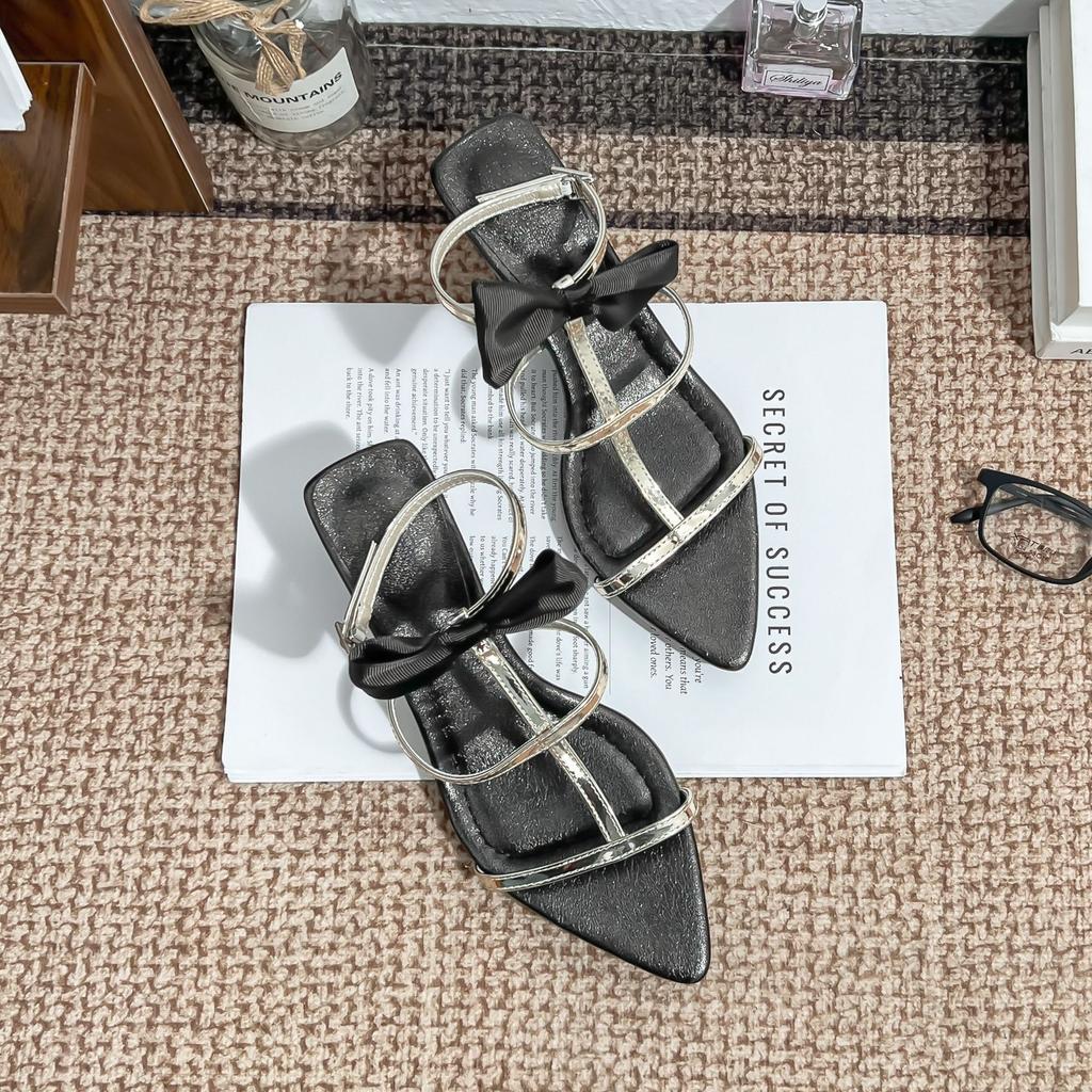 High-heeled Sandals Women's High-end French Stiletto Women's Shoes 2025 New Summer Sandals Women's Fashion Outer Shoes Women