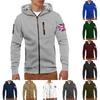 Мужское худи с молнией и несколькими карманами, пуловер