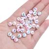 500G Acrylic Colorful A-Z English Letter Beads Flat Round Alphabet Beads For Jewelry Making DIY Couple Friendship Bracelet Necklace