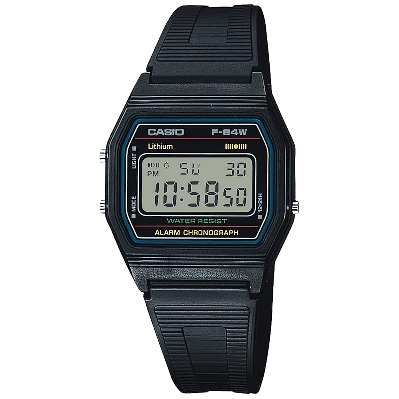 Часы Casio Collection, Мужские, Черные, F-84W-1QJH, Оригинальный японский продукт