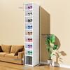 Transparent Plastic Foldable Shoe Storage Box - No-Installation Dustproof Shoe Cabinet & Movable Rack.