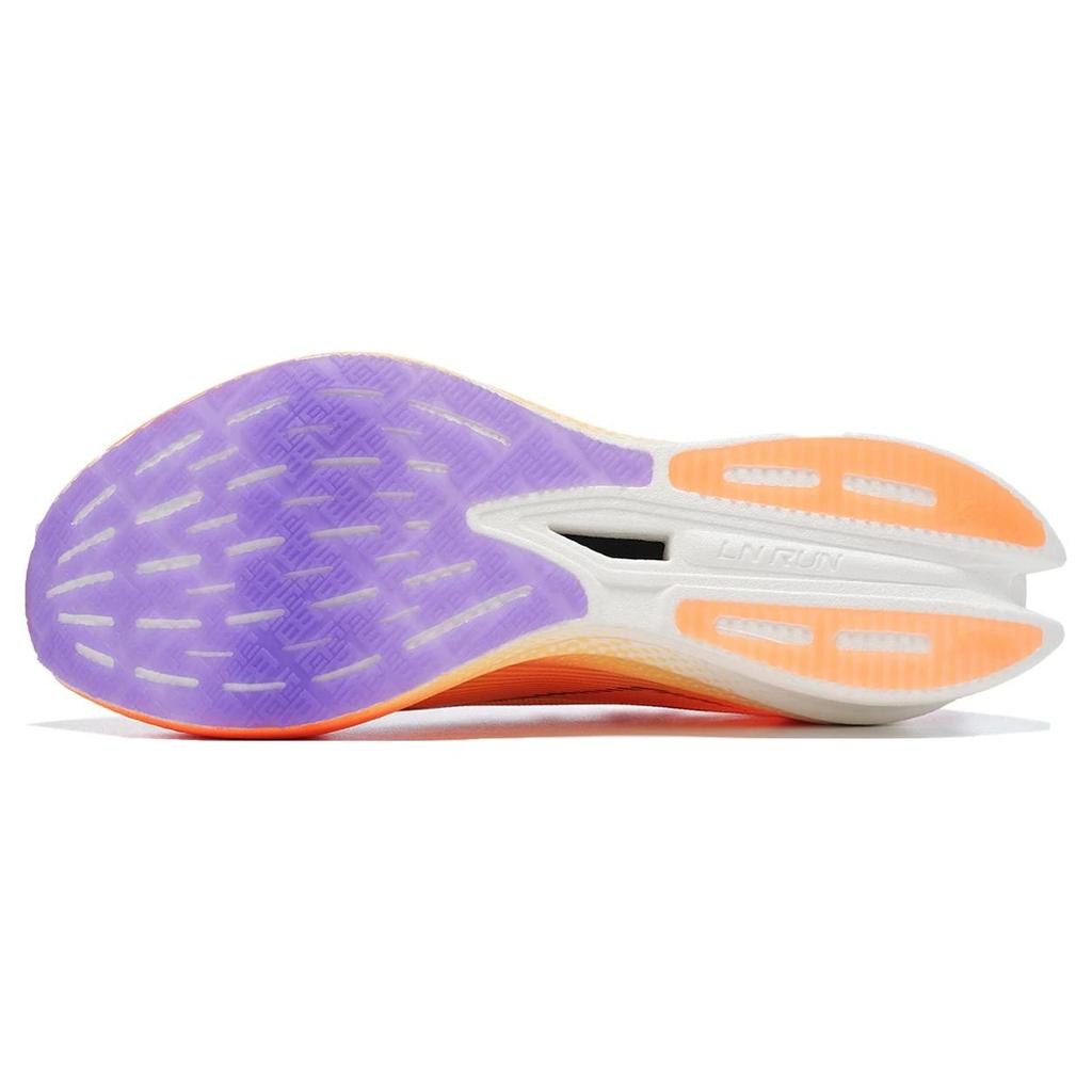 Li Ning Feidian 3 Elite Амортизация Дышащие Низкие Марафонские Беговые Кроссовки Унисекс Флуоресцентный Дыня Оранжевый ARMT035-7