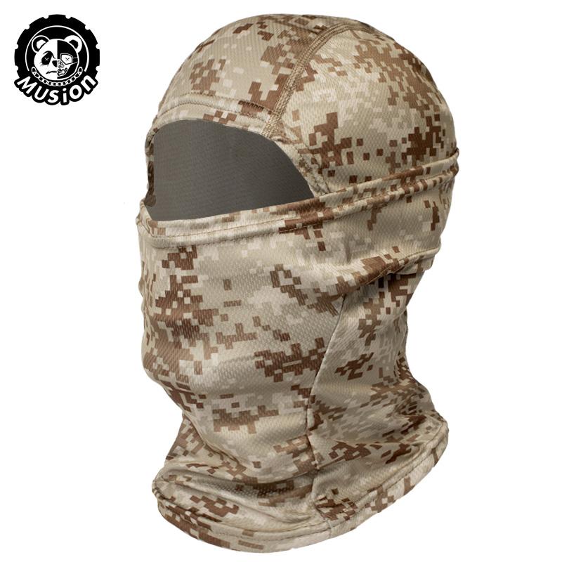 MusionTactical Балаклава Маска для лица Полная Быстросохнущая Пеший туризм Велоспорт Кемпинг Охота Страйкбол Капюшон Шапка Велосипедная защита головы Летняя Мужская Женская