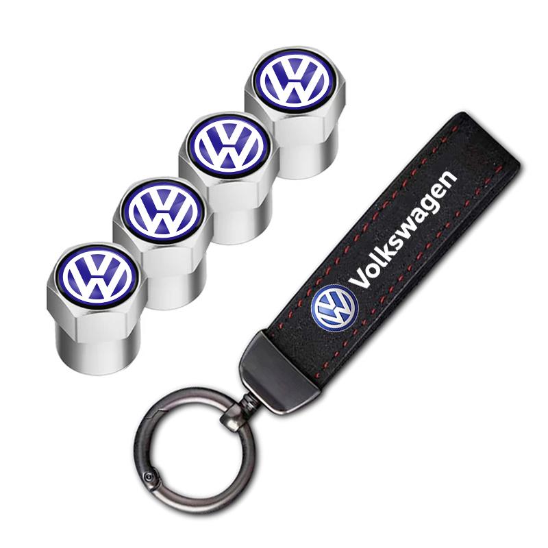 Car Tire Wheel Valve Caps Cover/Car Key Chain Ring Keychain For VW Golf Polo Tiguan Touran Jetta Passat CC T5 GTI Scirocco Caddy H444