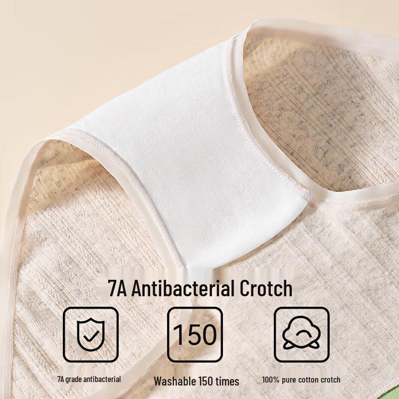 Urban Beauty Women's Pure Cotton Antibacterial Mid-Rise Briefs 4-Pack