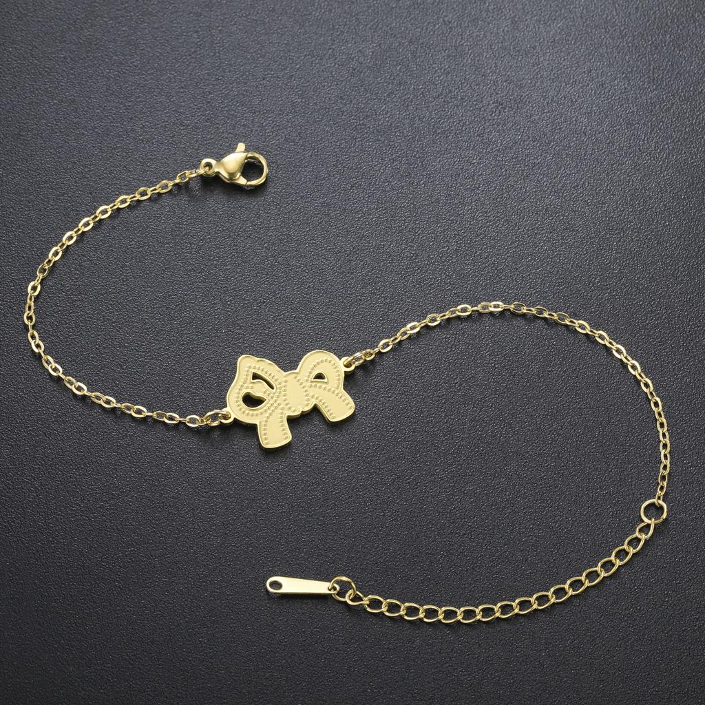 Stainless Steel Romantic Bowknot Bracelet Dainty Horse Pendant Bracelet Cute Pony Rope Bracelet for Women Jewelry Gift for He