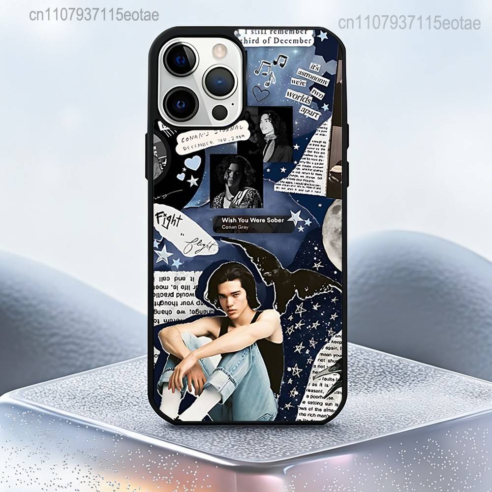 Магнитный чехол для телефона Singer C-Conan G-Gray Для IPhone 14 16 17 13 12 11 15 Pro Max Plus Для Magsafe Беспроводная зарядка Чехол