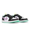 Air Jordan 1 Low Grade School 'White Violet Shock' (Unisex) White / Black / Green Glow / Violet Shock Vintage Basketball Shoes 553560 151