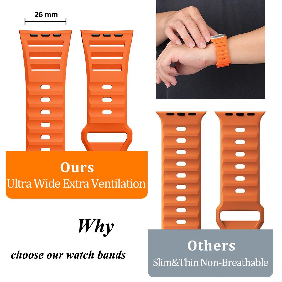 Спортивные ремешки для умных часов Ultra 2 Band Men 49 мм 46 мм 45 мм 44 мм 42 мм, сменный силиконовый ремешок для часов серии 10 9 8 7 SE 6 5 4 3 2 1